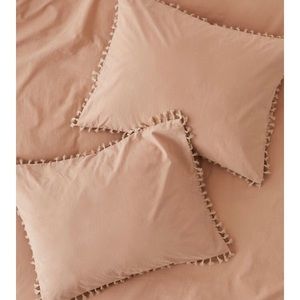 Washed Cotton Tassel Sham Set